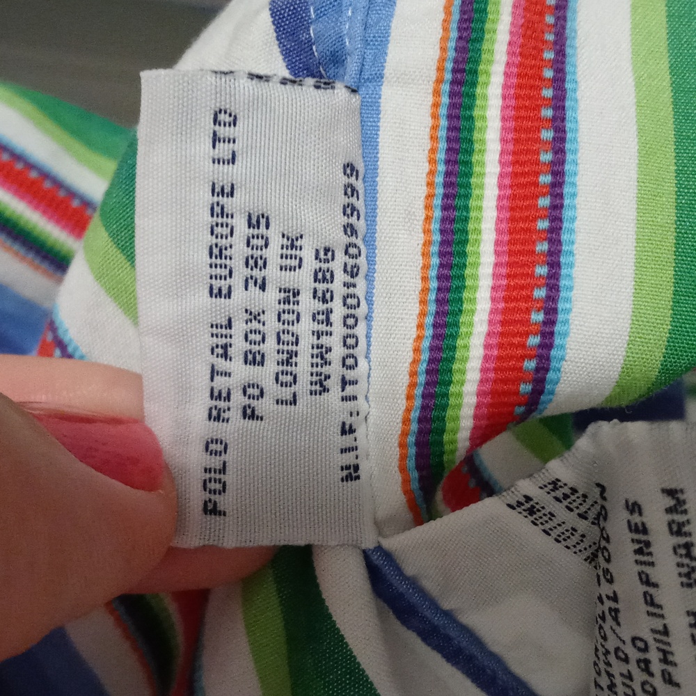 💚VTG Polo Ralph Lauren💚 - Men's Multicolor Stripe L/S Button Down - Picture 8 of 11